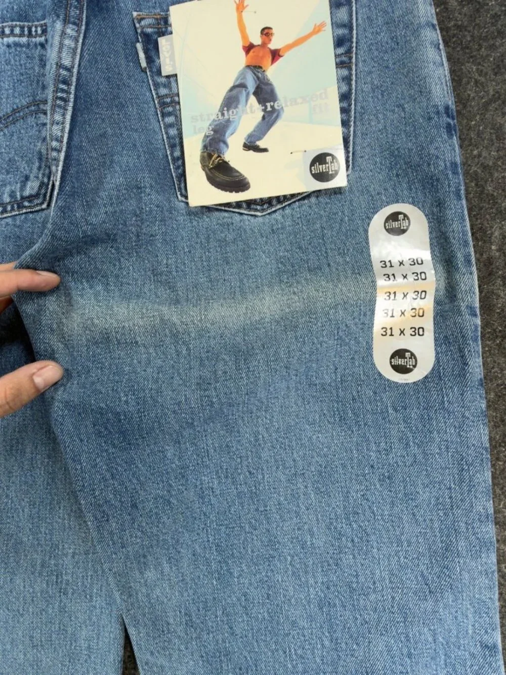 Levi's SilverTab Jeans Mens 31x30 Blue Cotton Straight Relaxed Vintage 90s Baggy